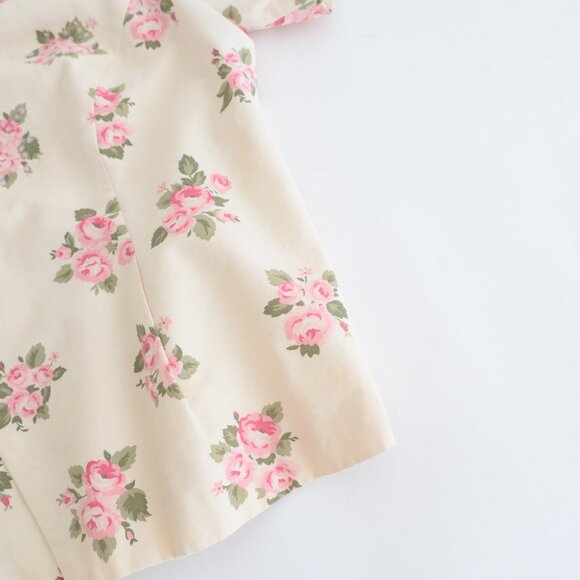 Liz Claiborne Rose Print Blazer - Cream and Pink - Picture 3 of 16